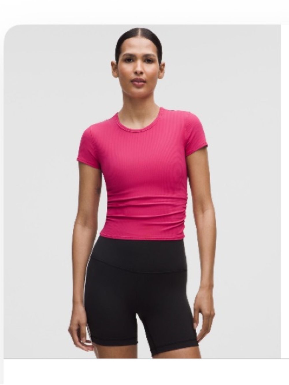 Lululemon all it takes ribbed twist back short sleeve 🩷
